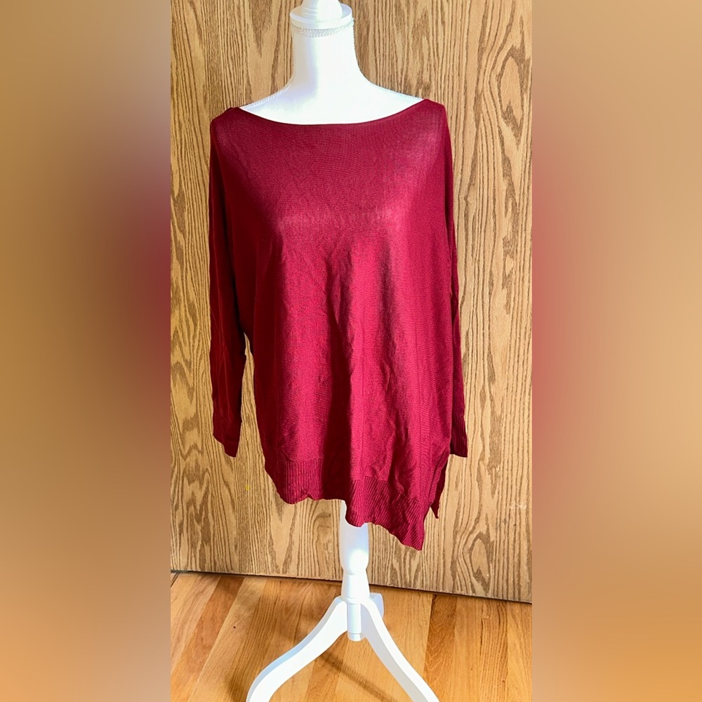 Torrid Red Knit Angle Cut Hem Knit Top